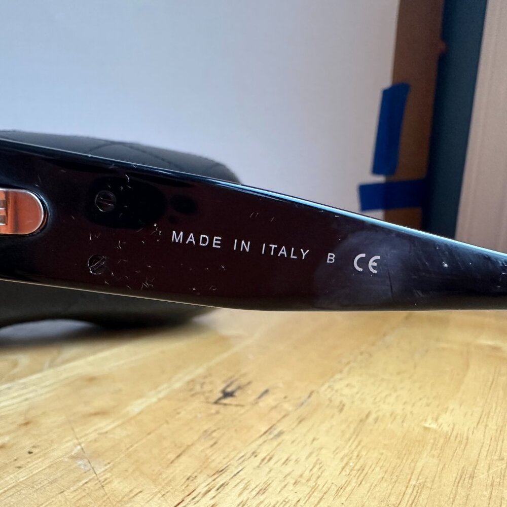 Chanel Oversized Black Framed Glasses + Case - THESE HAVE A PRESCRIPTION IN THEM - Picture 4 of 10